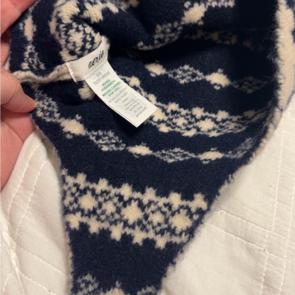 Aerie Striped Beanie Duo - Tan, and Cream - Picture 5 of 6